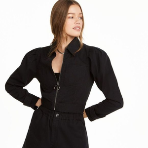 Danielle Bernstein Puff Shouder Zip‎ Up Jacket XL